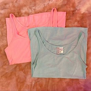 2 Pack Pink & Blue Basic Tanks